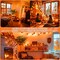 66ft 200 LED Halloween Lights Outdoor, Orange String Lights Indoor Clear Wire, 8 Modes Orange Christmas Lights Plug in for Fall Autumn Harvest Tree Garden Patio Thanksgiving Decorations